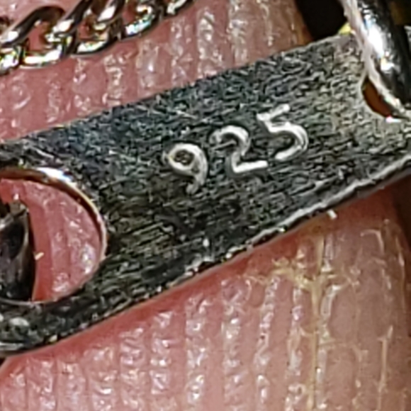 18 inch, 925 Libra Pendant, Fire Opal, Sapphire, Diamond, 4g, NWT - Picture 7 of 8